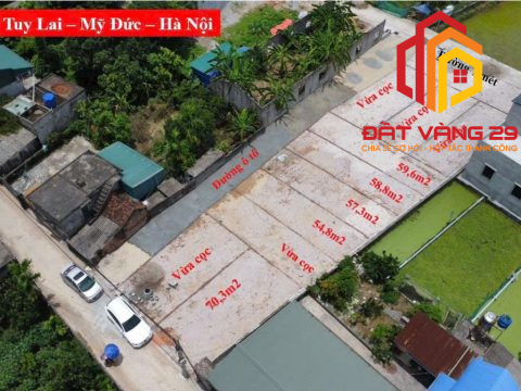 10 lô đất hơn 60m2 ở Tuy Lai – Mỹ Đức – Hà Nội