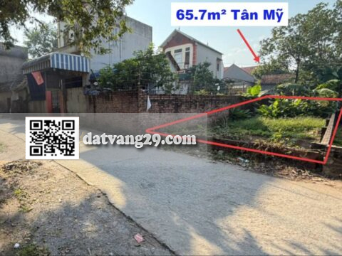 Bán đất Tân Mỹ Thụy Hương 65,7m² Gần chợ, trường học, UBND, trung tâm Phường