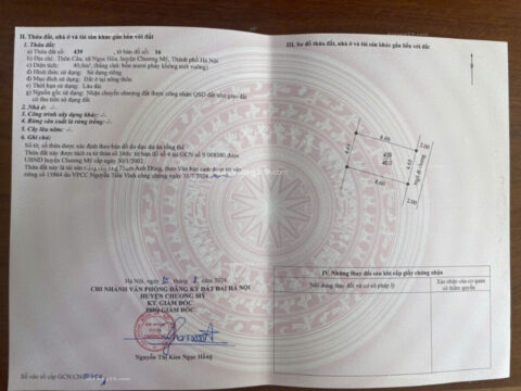 Chính Chủ bán 4 lô đất 40m2 thuộc Thôn Cầu – Ngọc Hòa – Chương Mỹ – Hà Nội