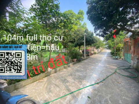 Bán đất thủy xuân tiên chương mỹ hà nội – diện tích 104m2