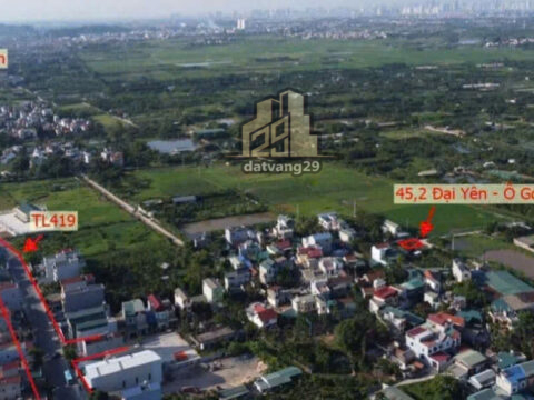 Bán đất thổ cư đại yên chương mỹ hà nội – Lô góc đẹp S=45m2