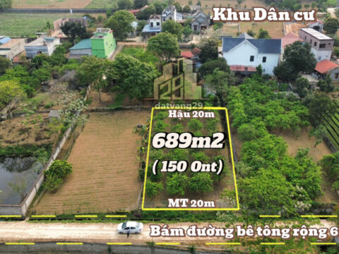Bán đất nghỉ dưỡng Lạc Thủy Hòa Bình – S=689m2