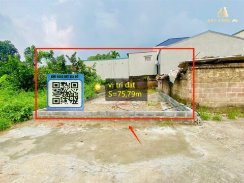 Bán đất thổ cư Tiên Trượng Xuân Mai – Ô tô chạy quanh đất ,nằm trong khu dân cư đông đúc  S=75,79m2