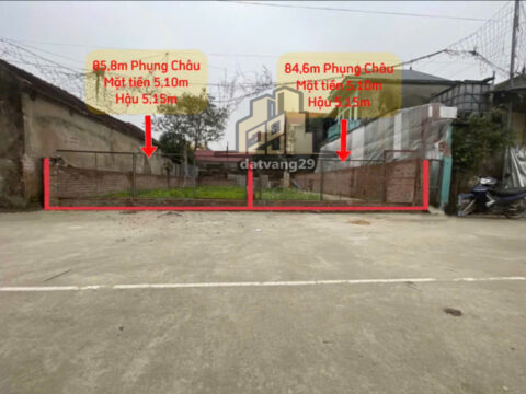 Bán đất Phụng Châu – Chương Mỹ -lô đất  đẹp, sổ đỏ pháp lý chuẩn – S= 84,6m2