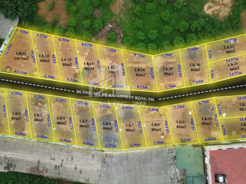 Đất Nền Phân Lô Thủy Xuân Tiên Giá Rẻ – LK 03    S=80m² giá cực mềm