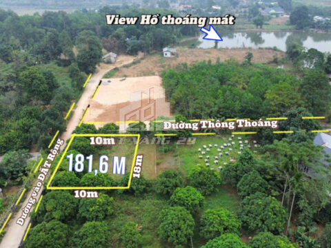 Bán đất Lương Sơn Hòa Bình – Lô góc 181m², view hồ, cách QL21A chỉ 1km