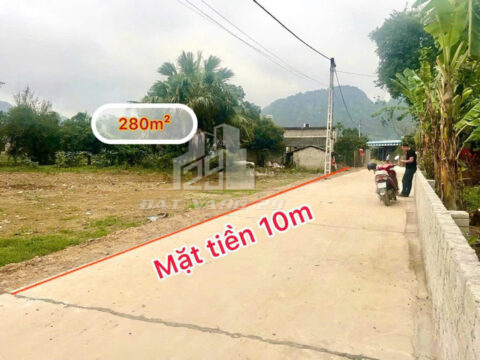Bán đất Lạc Thủy Hòa Bình – Lô 280m² tại Phú Thành, mặt tiền 10m, gần cáp treo Đầm Đa