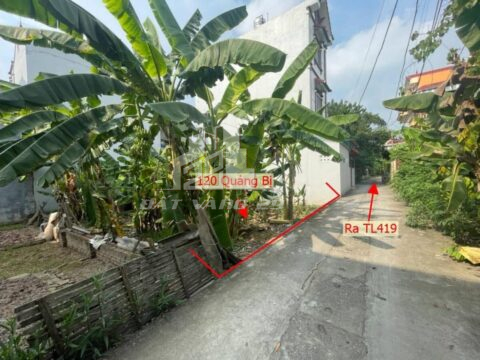 Siêu phẩm đất phân lô Quảng Bị – Hà Nội – Ngay gần trung tâm hành chính ,ô tô chạy quanh đất   S=120m2
