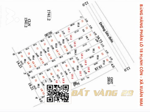 Bán đất phân lô Xuân Mai – Bảng hàng 18 Tiến Tiên – Khu dân cư hiện hữu – giá tốt