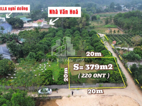 Cần Bán Đất Nghỉ Dưỡng Lương Sơn – Gần Hồ, Gần Chợ, Giao Thông Thuận Tiện – S=379m²