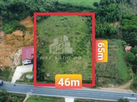 Bán đất Tây Phong Hòa Bình – 3733m² – Mặt tiền 46m Quốc lộ 6 – Có thổ cư, sổ hồng riêng