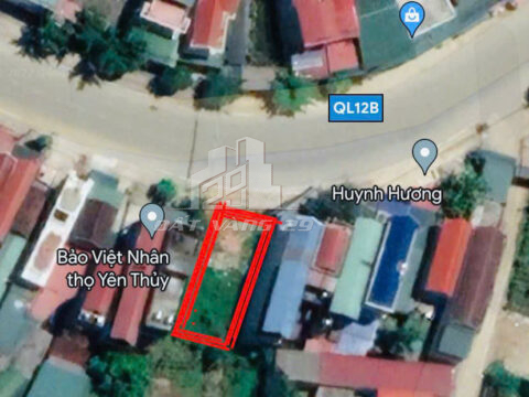 Bán đất Yên Thủy Hòa Bình – Lô đất 100m² mặt đường QL12B – Cạnh văn phòng Bảo Hiểm