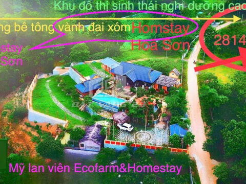 Bán đất nghỉ dưỡng Hòa Sơn Lương Sơn – 2814m² có 200m² thổ cư – Gần suối, gần QL6