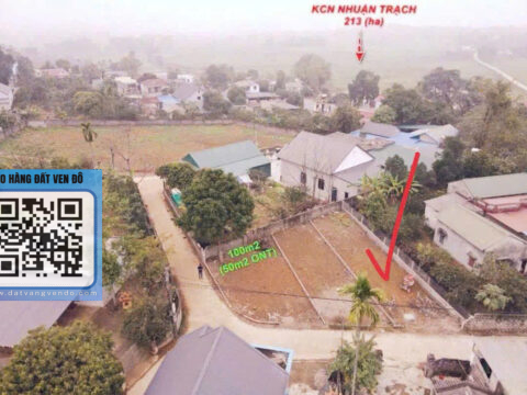 Bán Đất Nhuận Trạch Lương Sơn – Gần KCN – Sổ Đỏ Chính Chủ – Hậu Nở Đẹp!  S=120m²