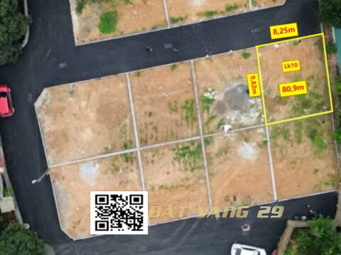 Bán đất phân lô Đông Sơn Chương Mỹ – Giá cực tốt S=82,6m – LK09