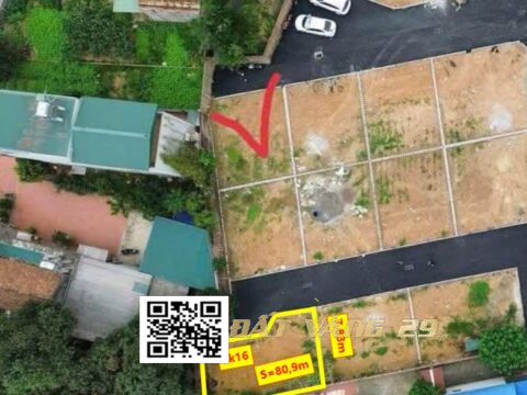 Bán đất phân lô Đông Sơn Chương Mỹ – Giá Rẻ Nhất Khu Vực S=80,8m  LK16