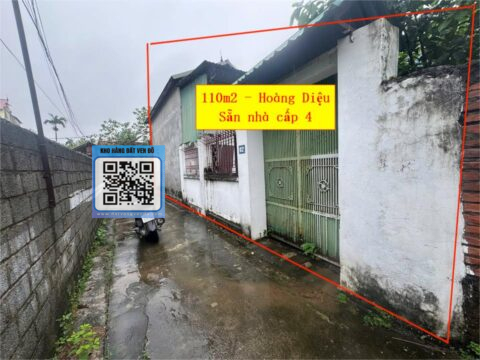 BÁN đất Hoàng Diệu,Sẵn nhà cấp 4 – nằm trong khu dân cư đông đúc an ninh tốt