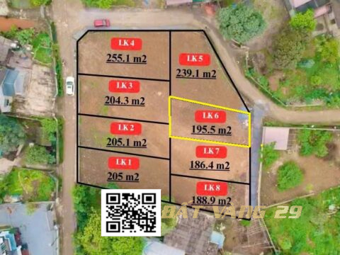 Bán đất Phân Lô Lương Sơn –  Đường thông dân cư đông đúc LK6 S= 195.5m2