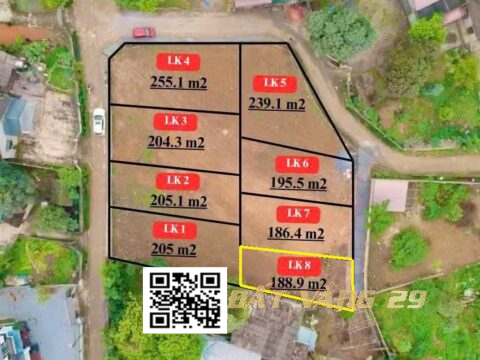 Bán đất Phân Lô Lương Sơn – Đường thông giá rẻ LK8 S=188.9m2