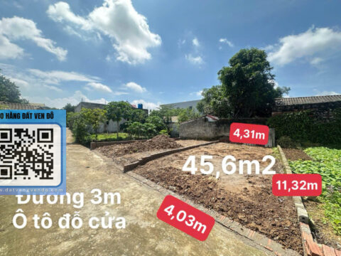 Bán Đất Phú Hiền Hợp Thanh – Đường Thông – Ô Tô Đỗ Cửa – Gần Chợ & Trường Học  S=45,6m²