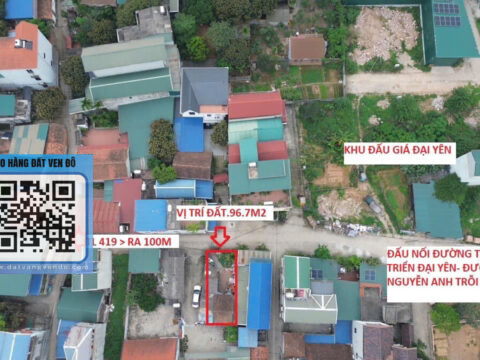 Đất thổ cư xã Đại Yên – Chương Mỹ – TP Hà Nội – Đất thuộc khu đấu giá Đại Yên  – S= 96,7m2