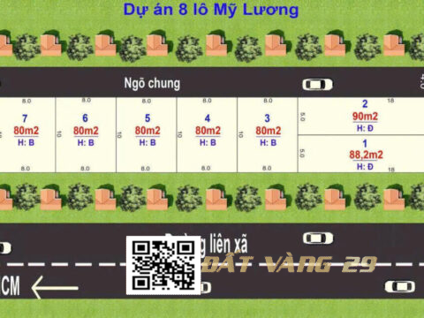 BÁN ĐẤT PHÂN LÔ MỸ LƯƠNG CHƯƠNG MỸ | 80m²  LK5 GIÁ TỐT , ĐẦU TƯ SINH LỜI CAO