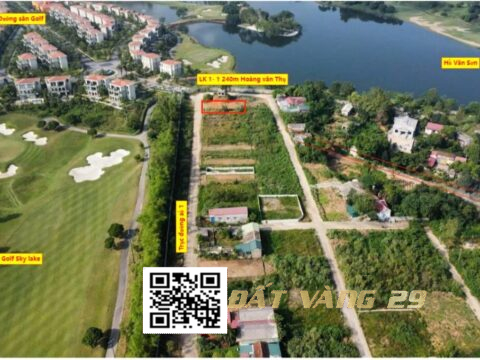 Bán đất tái định cư sân golf skylake Hoàng Văn Thụ – Đường thông ô bàn cờ, Giá rẻ  LK 1-1