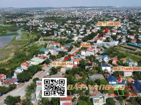 Bán Đất thôn Đồi Chè Thanh Bình, Cạnh quốc lộ 6 đường thông ô tô chạy qua đất