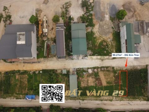 BÁN ĐẤT ĐẤU GIÁ KHU KIẾN TRÚC XÃ TÂN TIẾN CHƯƠNG MỸ | 90.27m² QL21A  ĐỐI DIỆN HỒ VĂN SƠN GẦN SÂN GOLF SKYLAKE LK5