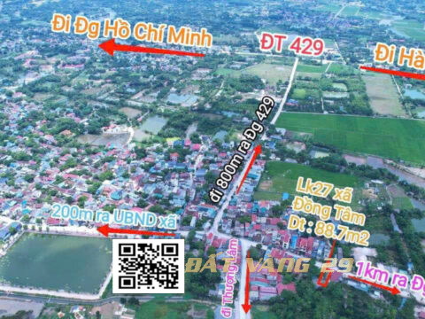 Bán đất Đông Tâm Mỹ Đức – Vị trí đẹp, giá tốt – Sổ đỏ chính chủ S=88,7m²