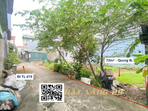 BÁN ĐẤT THỔ CƯ QUẢNG BỊ CHƯƠNG MỸ – PHÁP LÝ CHUẨN – GIÁ TỐT S=72m²