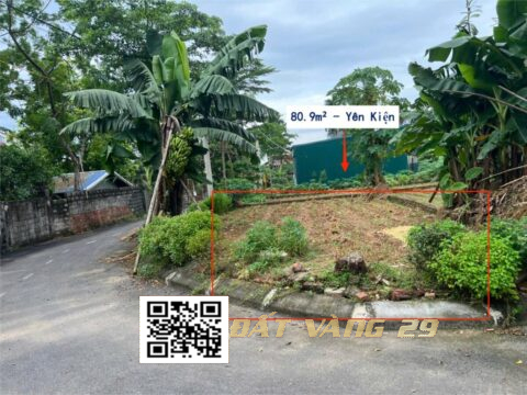 Bán đất nền Yên Kiện Đông Sơn Chương Mỹ – Lô góc đẹp – Giá tốt – S=80,9m² (T6)
