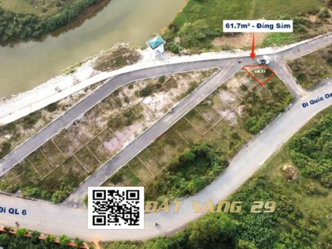 Bán Đất Đồng Sầm Đông Sơn 61,7m² Đường rộng, gần hồ điều hòa, đầu tư tốt , Khu A – LK11