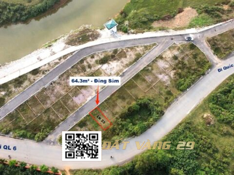 Bán Đất Phân Lô Đồng Sầm Đông Sơn 64.3m² Vị trí đẹp , Giá tốt ( Khu A – LK23 )