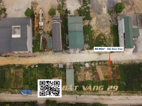 ĐẤT ĐẤU GIÁ TÂN TIẾN CHƯƠNG MỸ  88.66m² Hạ tầng hoàn thiện, đường rộng thoải mái LK 6
