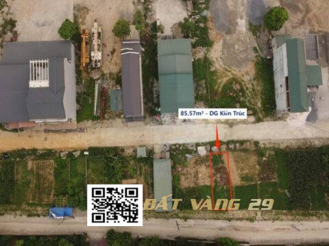 Đất Khu Kiến Trúc Tân Tiến Chương Mỹ 85.57m² đường 6m vỉa hè làn 2 đường quốc lộ 21A (LK 8)