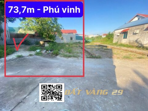 BÁN đất PHÚ VINH Xã PHÚ NGHĨA,73,7m²  Khu dân cư đông, tiện ích đầy đủ