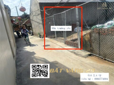 BÁN LÔ ĐẤT ĐẸP TRƯỜNG YÊN – KHU DÂN CƯ HIỆN HỮU S=80m²