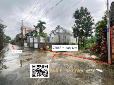 Bán đất Nam Phương Tiến – Lô 2 mặt ngõ – S=245m² – Vuông đẹp – Giá tốt
