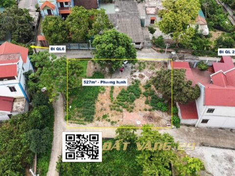 BÁN ĐẤT PHƯƠNG HẠNH TÂN TIẾN CHƯƠNG MỸ 527m² Nằm trong khu dân cư đông đúc, an ninh tốt