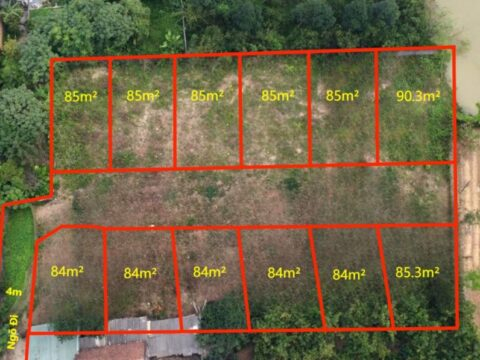 Bán đất phân lô Thuỷ Xuân Tiên – Bảng hàng 12 lô gò cáo khu dân cư đông đúc