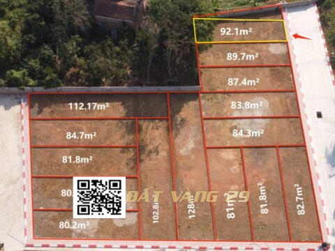 Bán đất Thổ Cư Tiến Tiên Xuân Mai 92.1m² – Đường trước đất rộng, ô tô vào tận nơi – Giá đầu tư