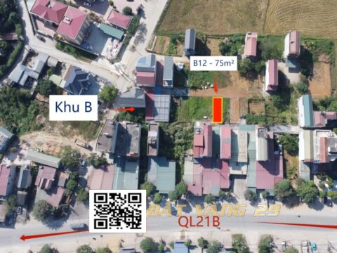 Bán đất 75m² Xuân Mai Giá rẻ – Lô đất 2 mặt thoáng – Giá cực mềm B12