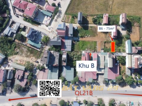 Bán đất thổ cư Nam Phương Tiến 75m² – 2 mặt tiền – Lô tuyệt đẹp B6