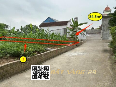 Bán đất Nam Phương Tiến Chương Mỹ 84.5m² – Lô đất đẹp , giá hợp lý sang tên ngay (LK3)