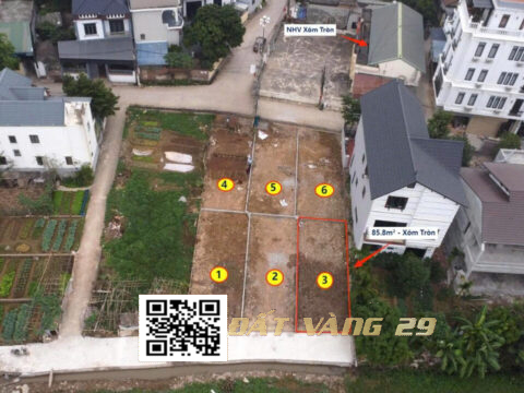 Bán đất khu dân cư Xóm Tròn 85.8m² hướng Tây Nam, giá đầu tư cực mềm! LK3