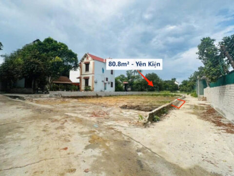 Bán Đất Thổ Cư Yên Kiện Giá Rẻ 80,8m² – Pháp lý chuẩn , Sổ đỏ chính chủ – Giá đầu tư