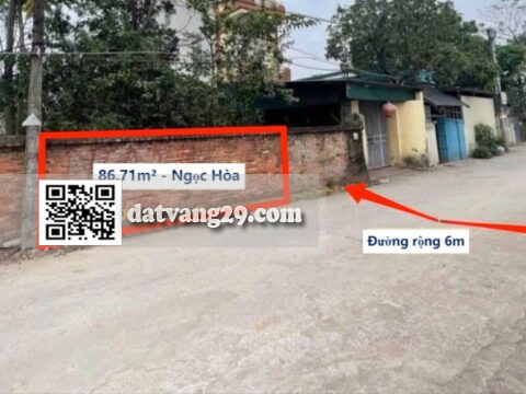 Bán Đất Non Nông Ngọc Hòa Chương Mỹ 86,71m² – Khu Dân Cư Hiện Hữu – Giá Đầu Tư