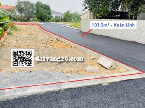 BÁN ĐẤT PHÂN LÔ XUÂN LINH THỦY XUÂN TIÊN 103,5m² (LK1) – KHU DÂN CƯ ĐÔNG ĐÚC – GẦN QL21 – GIÁ TỐT 