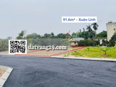 Bán Đất Phân Lô Xuân Linh Xuân Mai 91.6m² (LK5) – Vị trí đẹp, kết nối nhanh với chợ Bê Tông và QL21 – Giá tốt